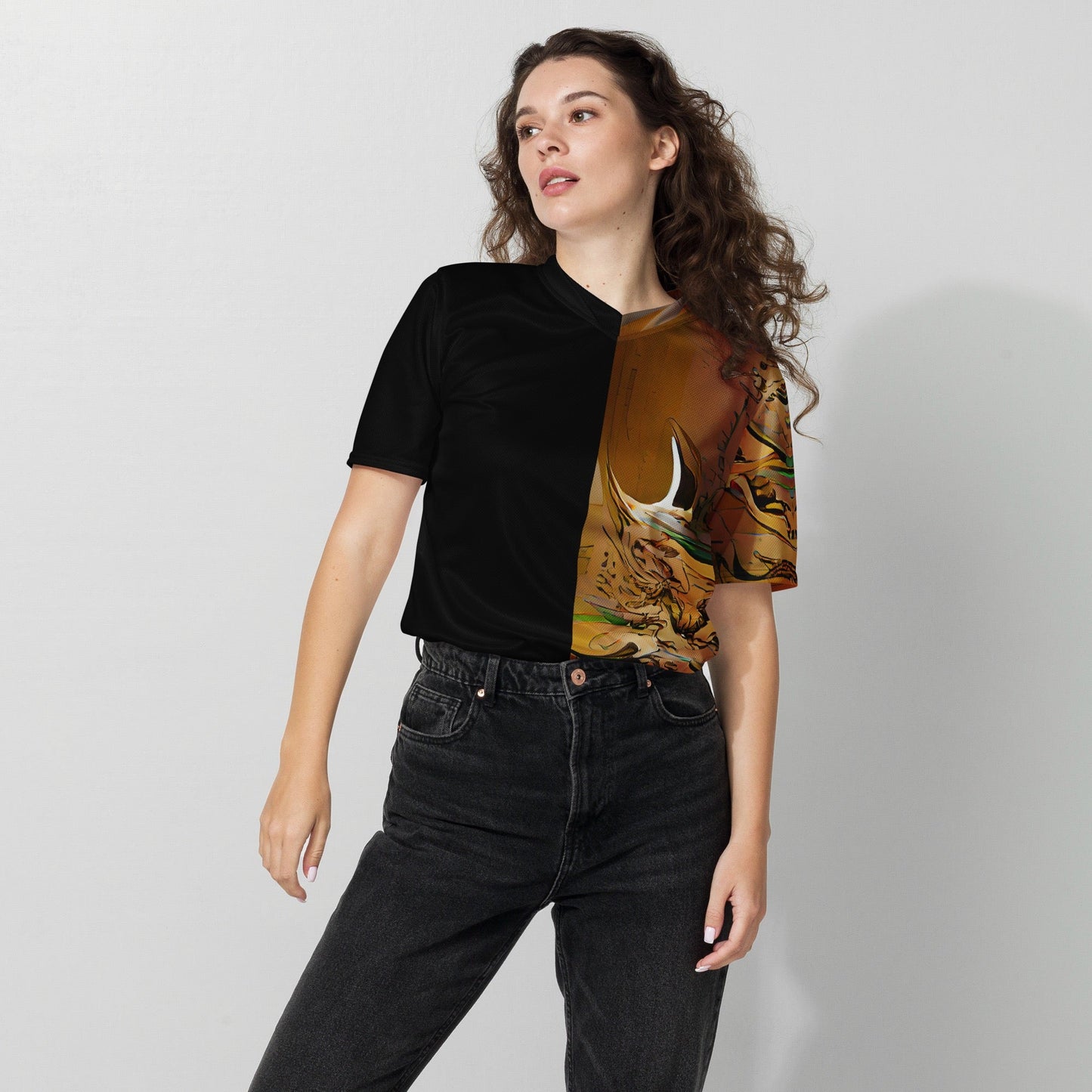 Half Black Half Gāolàng - Unisex Sports Jersey