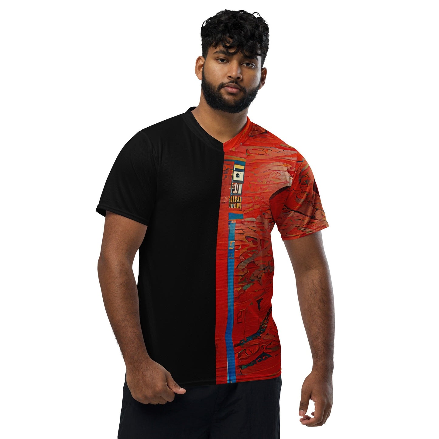 Half Black Half Hónghǎi - Unisex Sports Jersey