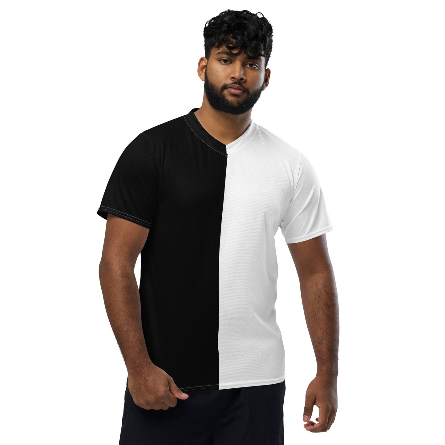 Half Black Half White - Unisex Sports Jersey