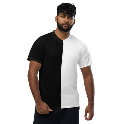 Half Black Half White - Unisex Sports Jersey