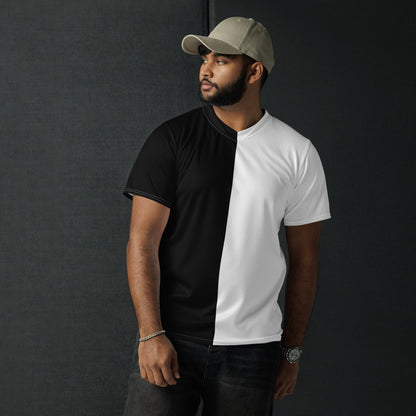 Half Black Half White - Unisex Sports Jersey
