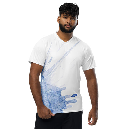 Watercolour Blue Splash - Unisex Sports Jersey
