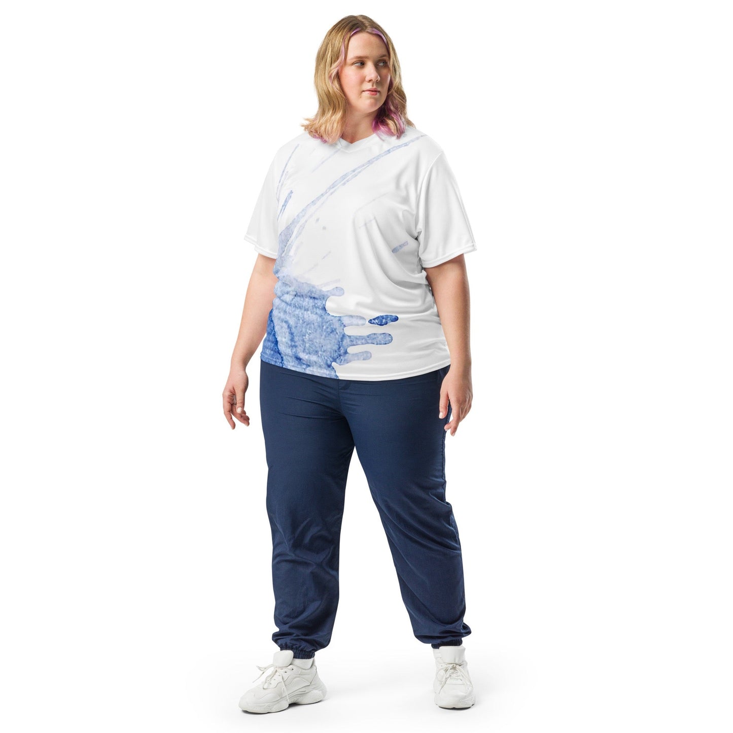 Watercolour Blue Splash - Unisex Sports Jersey