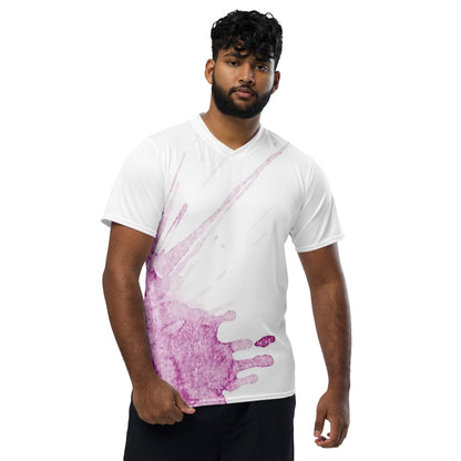 Watercolour Pink Splash - Unisex Sports Jersey