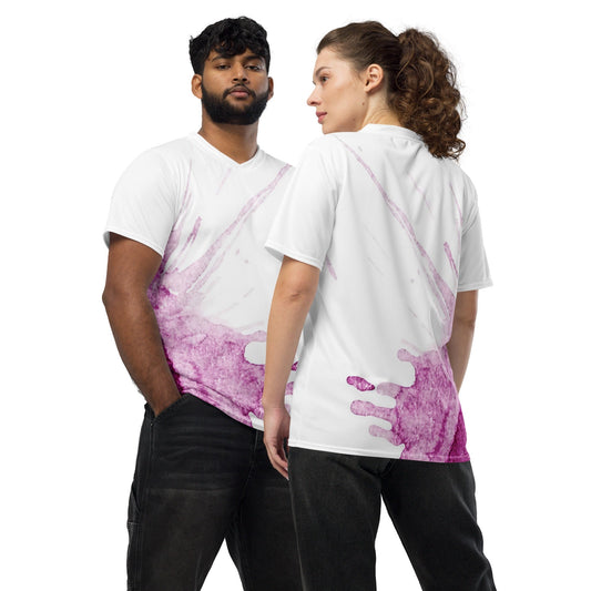 Watercolour Pink Splash - Unisex Sports Jersey