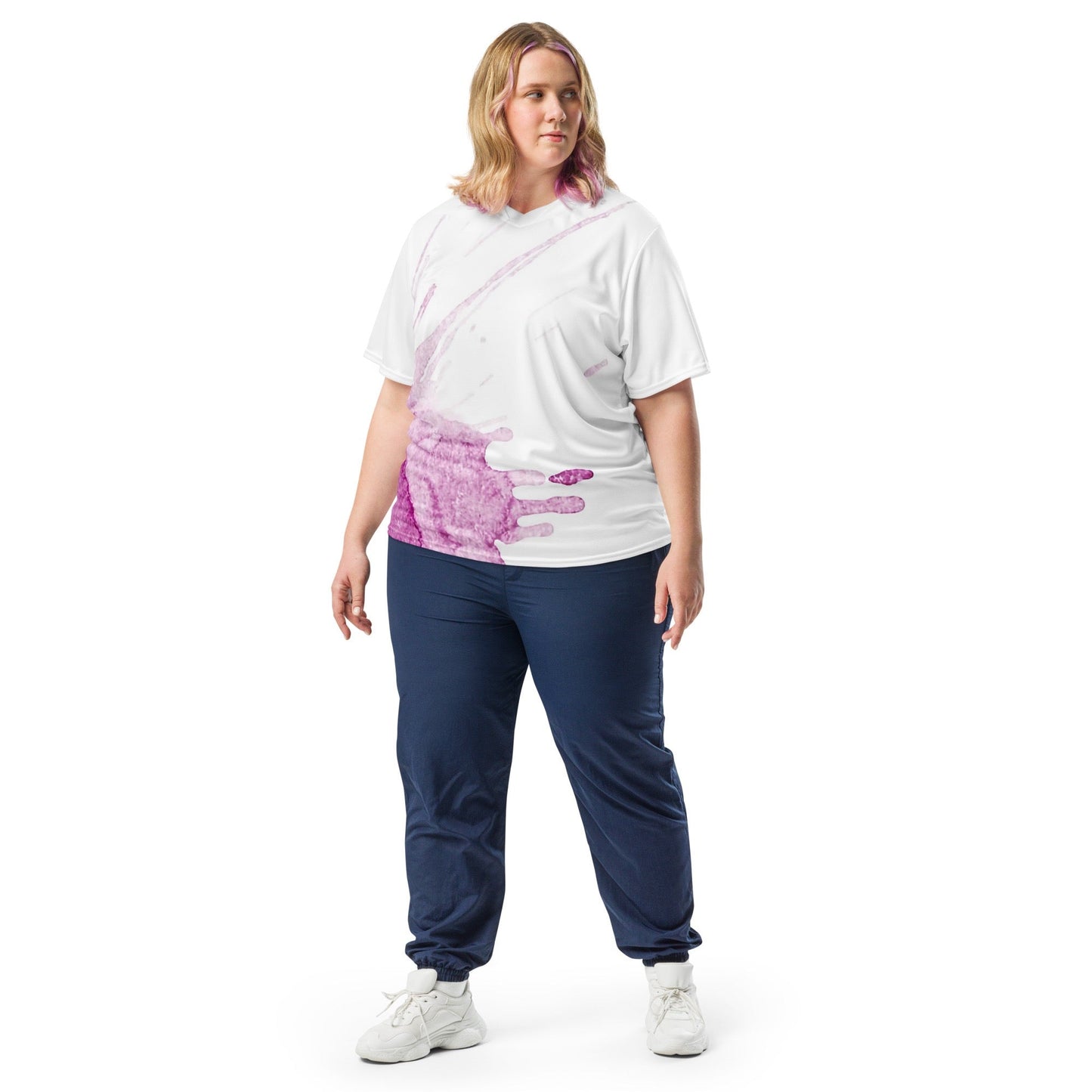 Watercolour Pink Splash - Unisex Sports Jersey