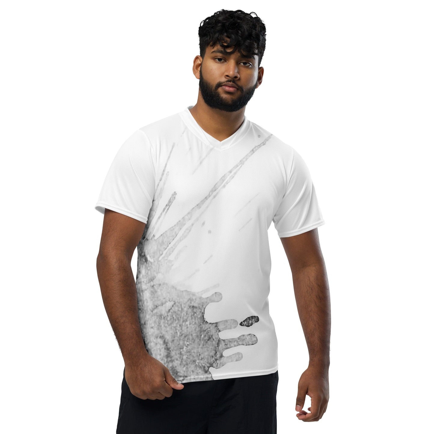 Watercolour Grey Splash - Unisex Sports Jersey