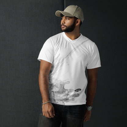Watercolour Grey Splash - Unisex Sports Jersey