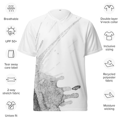 Watercolour Grey Splash - Unisex Sports Jersey