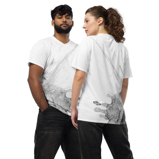 Watercolour Grey Splash - Unisex Sports Jersey