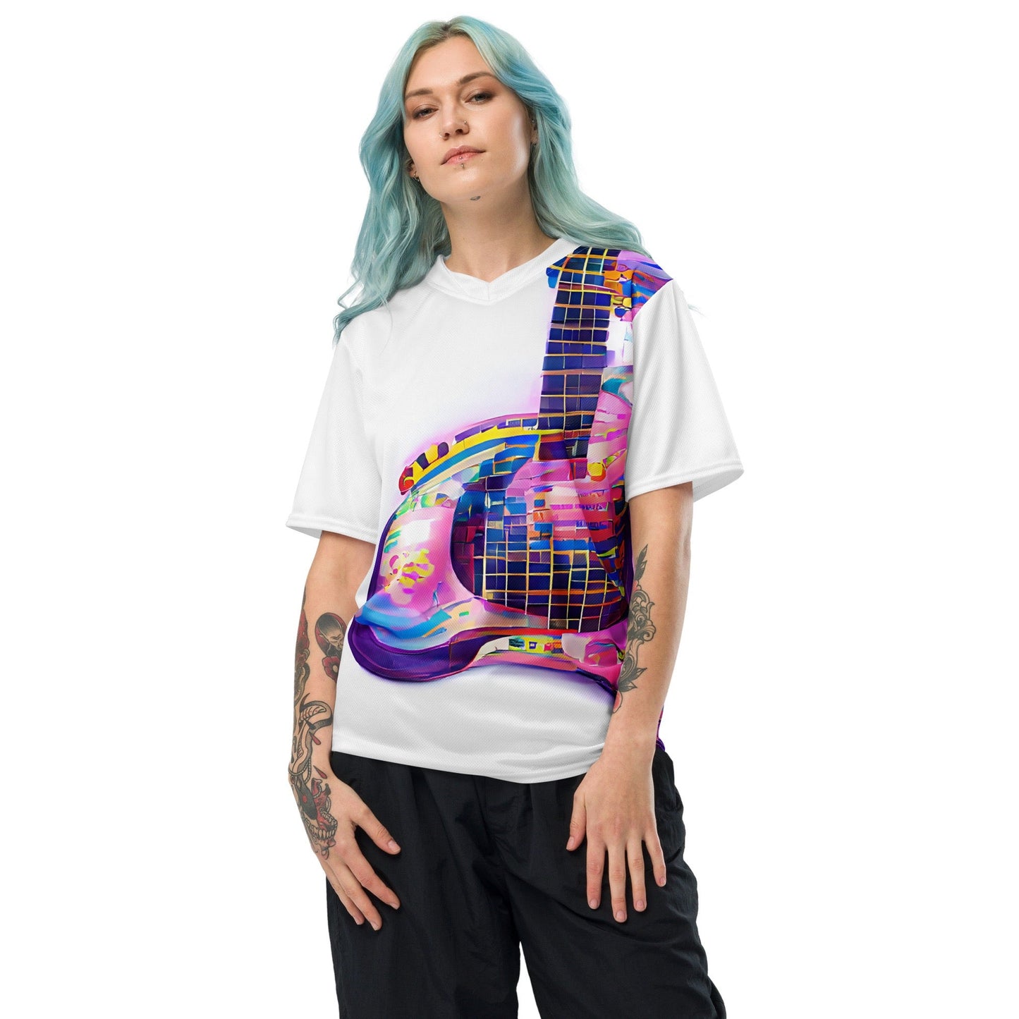 Hippie Guitar - Womens Sports Jersey