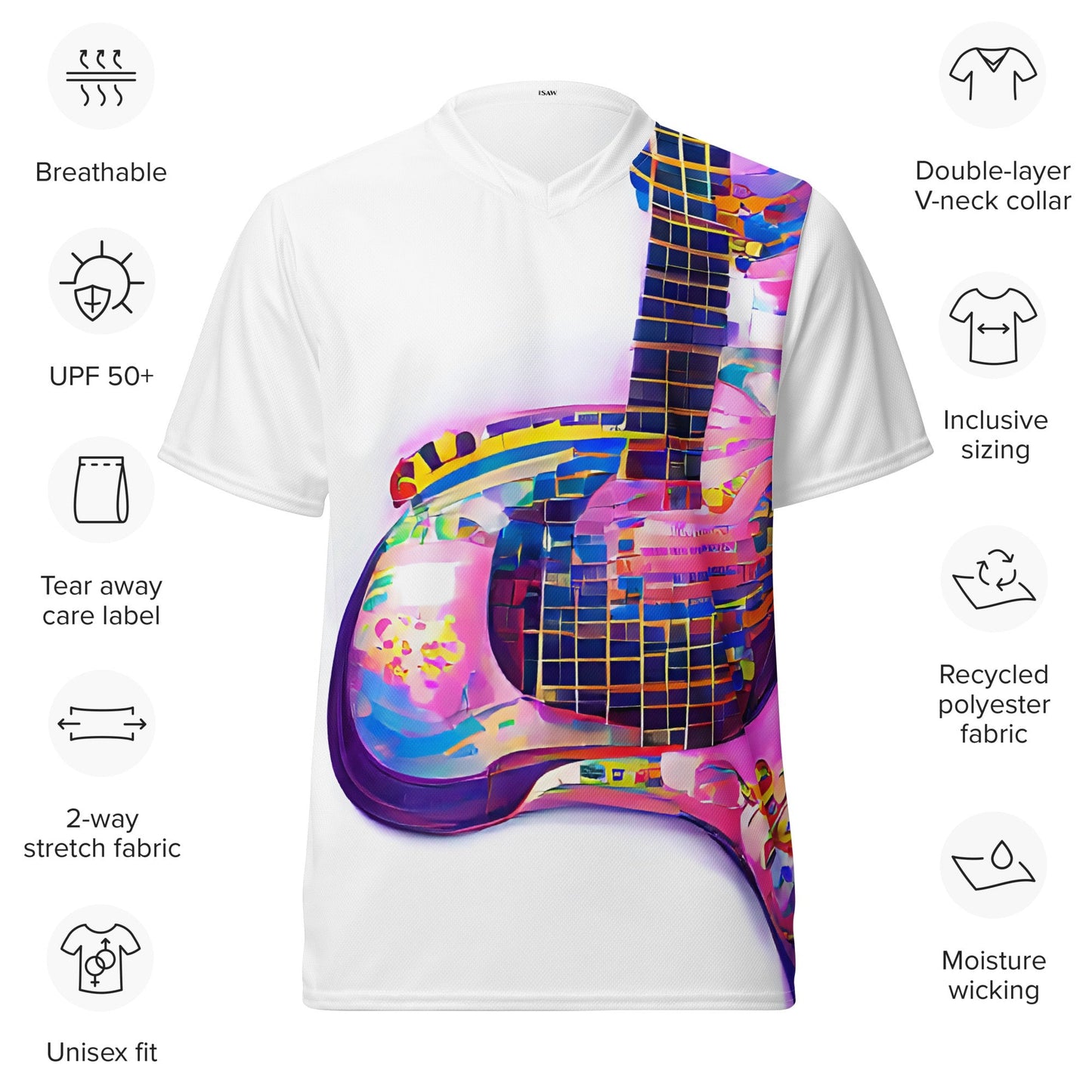 Hippie Guitar - Womens Sports Jersey