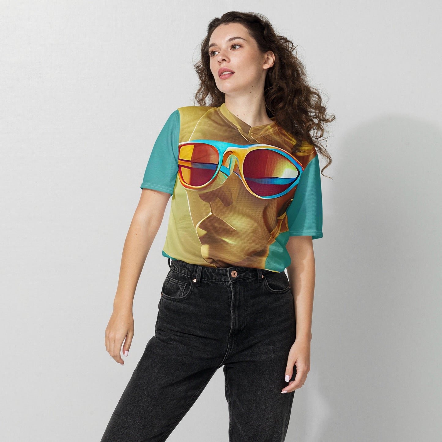 Retro Cool Blue - Womens Sports Jersey