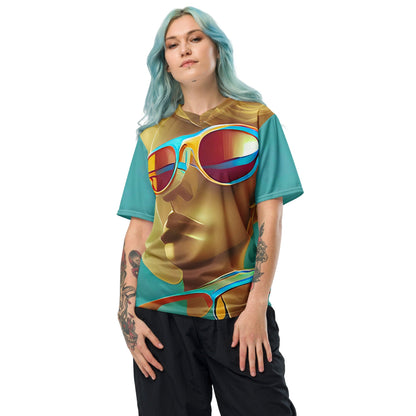 Retro Cool Blue - Womens Sports Jersey