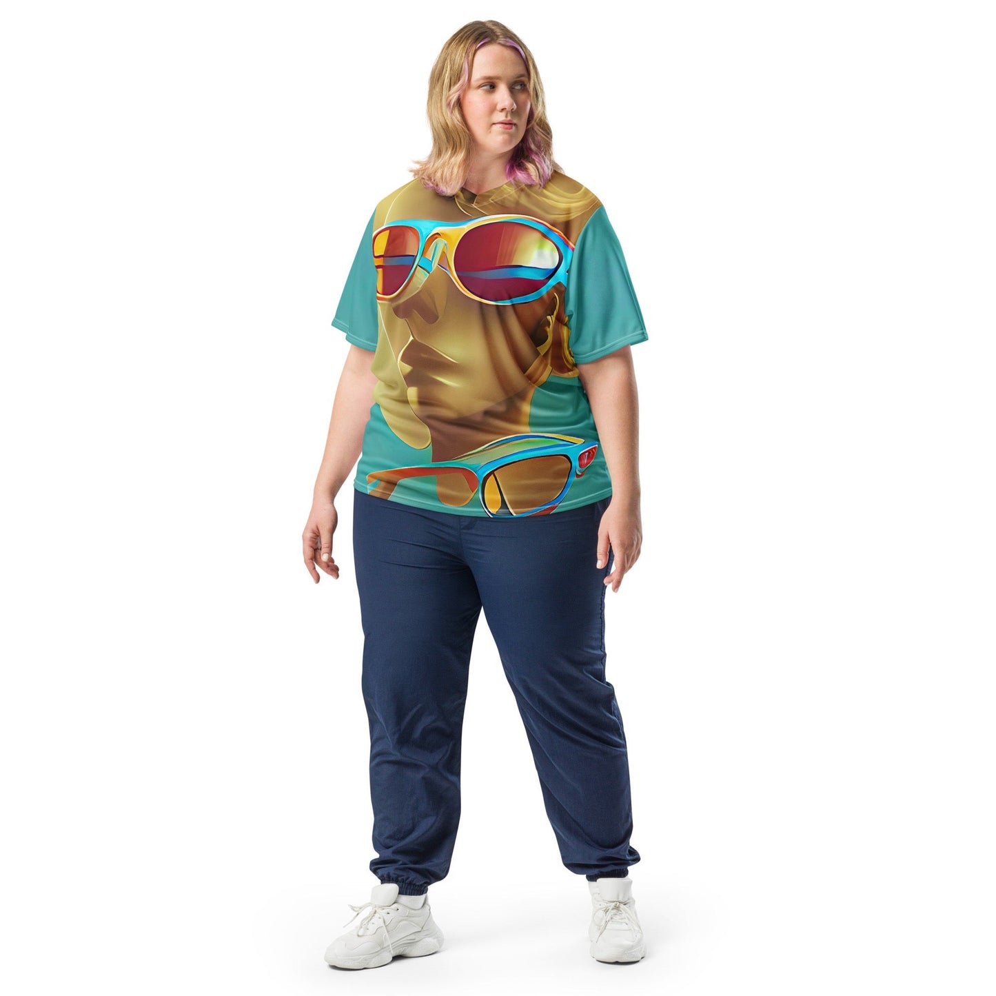 Retro Cool Blue - Womens Sports Jersey