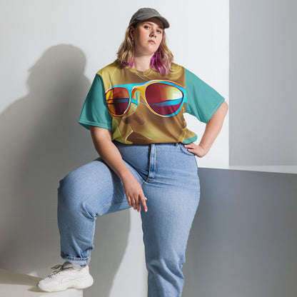 Retro Cool Blue - Womens Sports Jersey