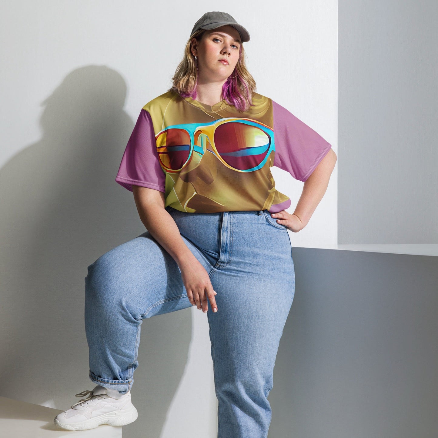 Retro Cool Pink - Womens Sports Jersey