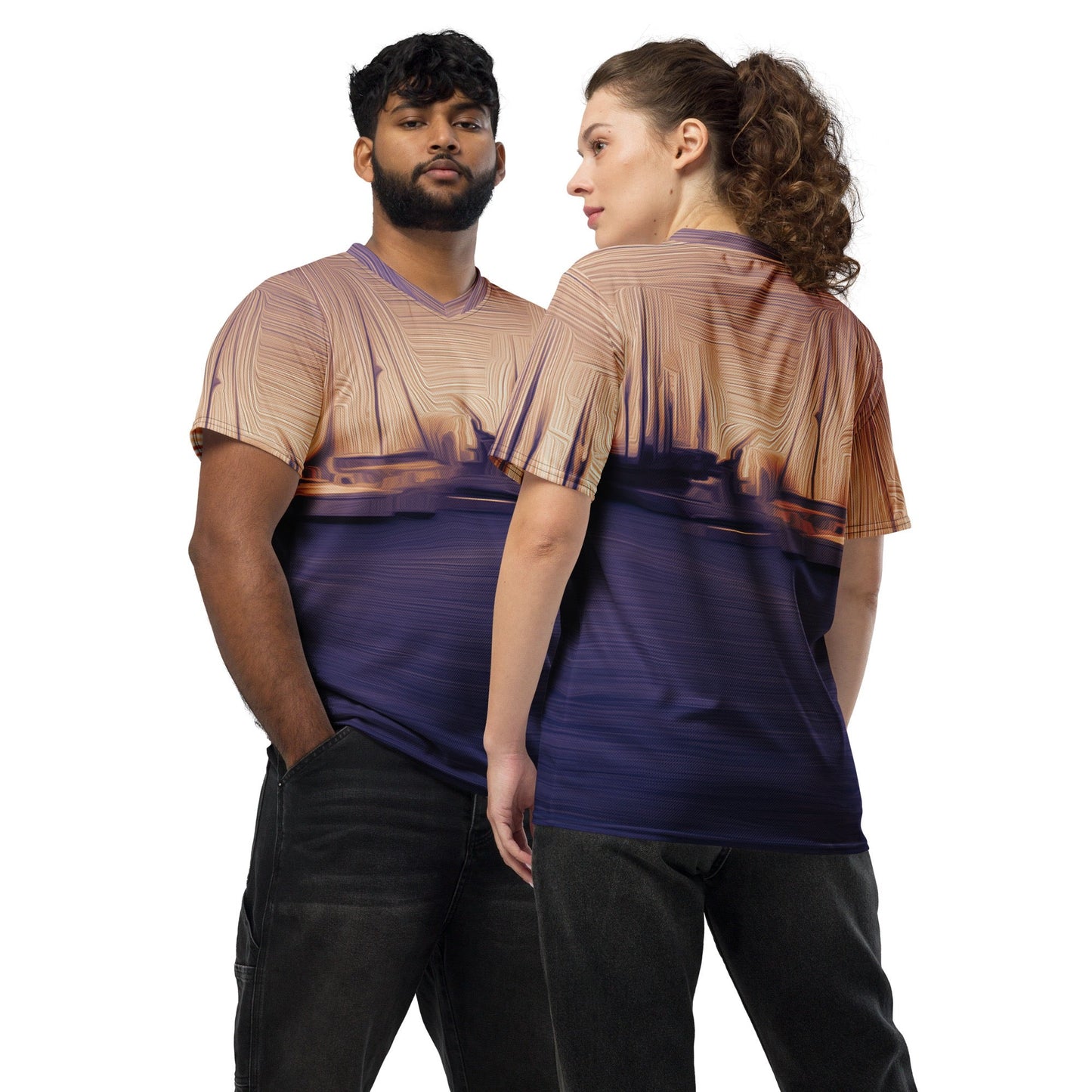 The Sleeping Yachts (at Sunset) - Unisex Sports Jersey