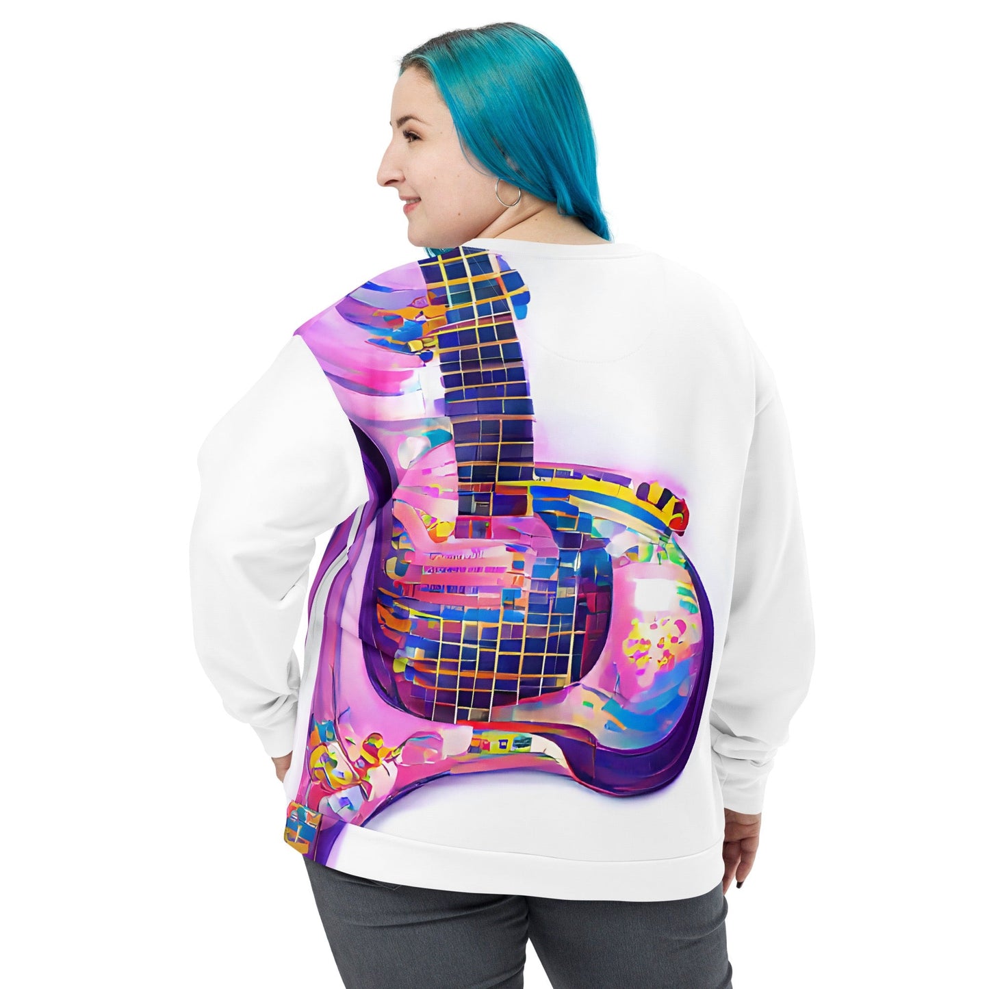 Hippie Guitar - Womens Sweatshirt