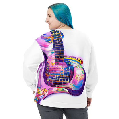 Hippie Guitar - Womens Sweatshirt
