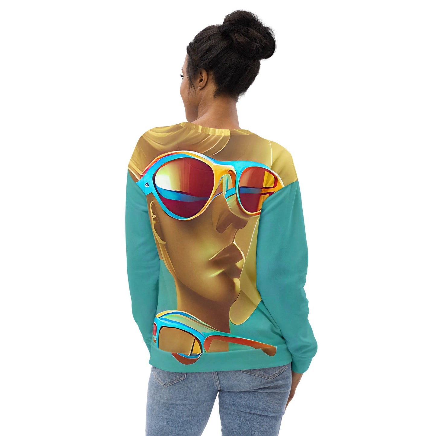 Retro Cool Blue - Womens Sweatshirt