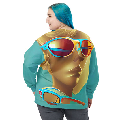 Retro Cool Blue - Womens Sweatshirt