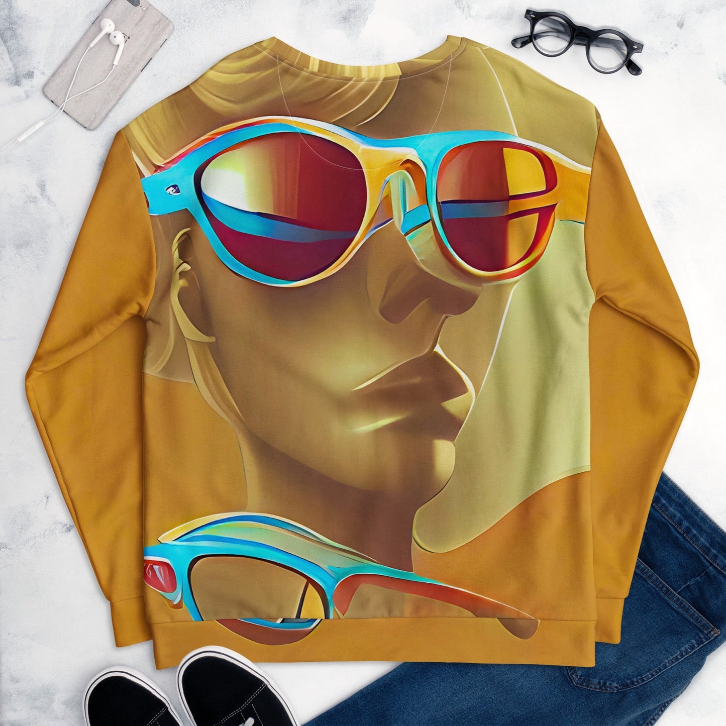 Retro Cool Orange - Womens Sweatshirt