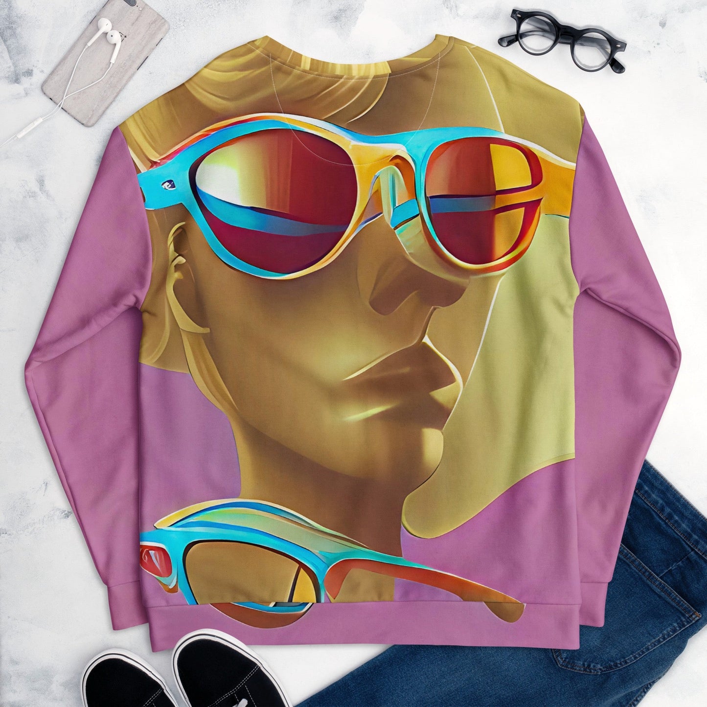 Retro Cool Pink - Womens Sweatshirt