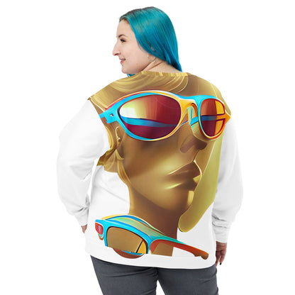 Retro Cool White - Womens Sweatshirt