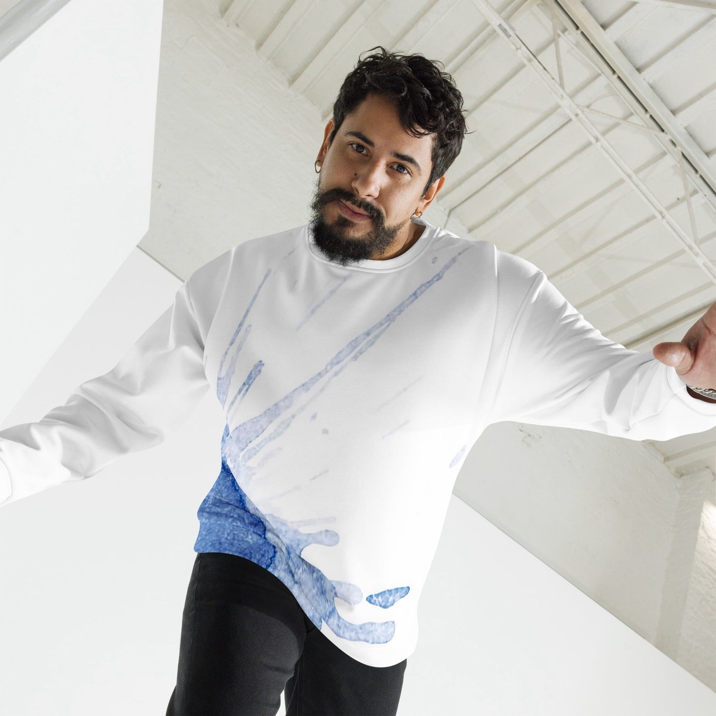 Watercolour Blue Splash - Unisex Sweatshirt