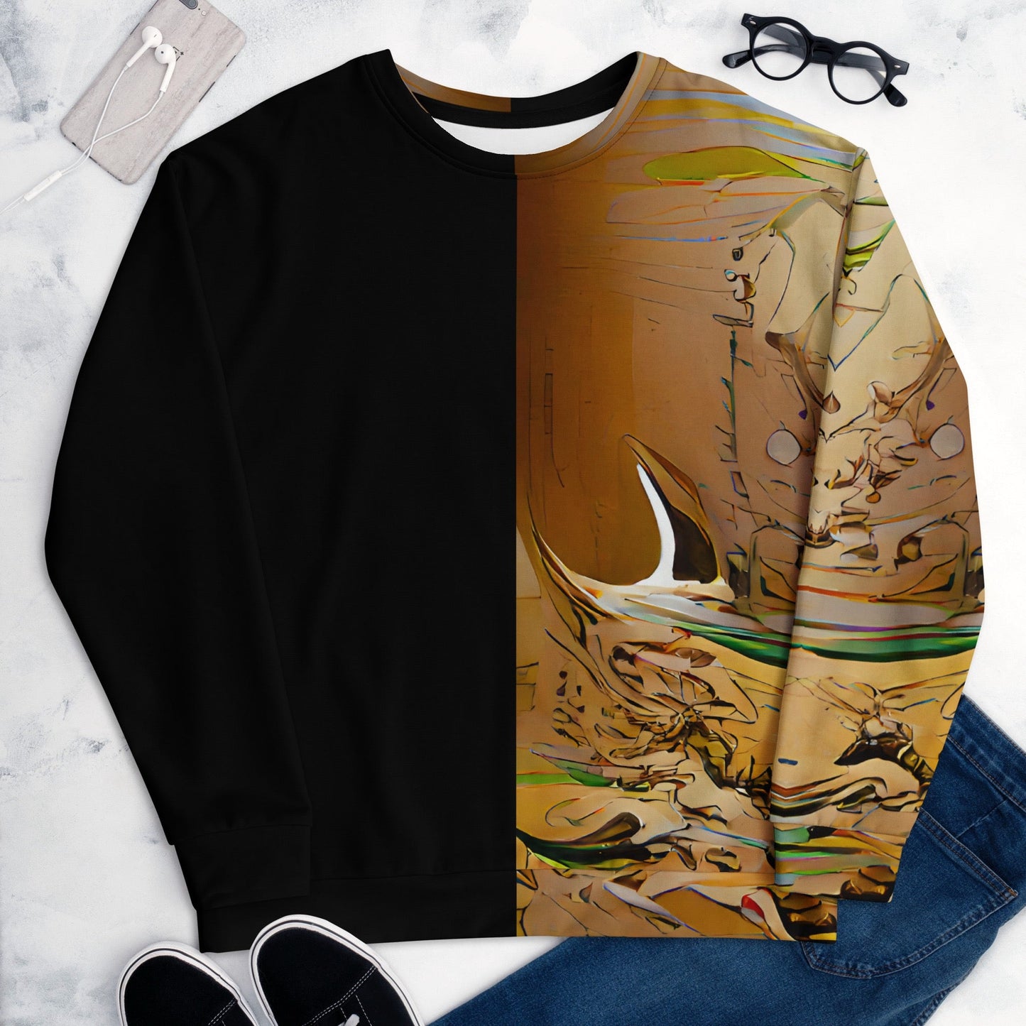 Half Black Half Gāolàng - Unisex Sweatshirt
