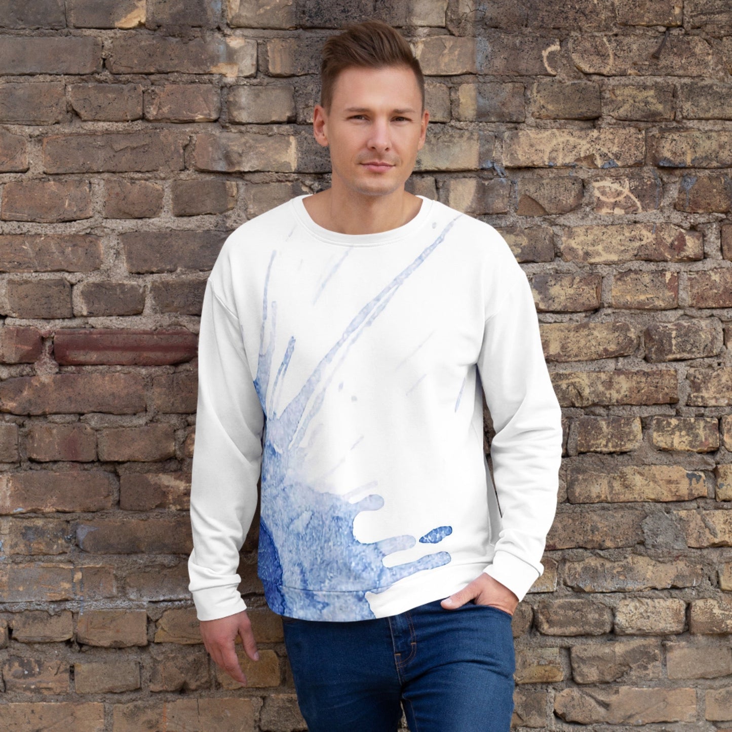 Watercolour Blue Splash - Unisex Sweatshirt