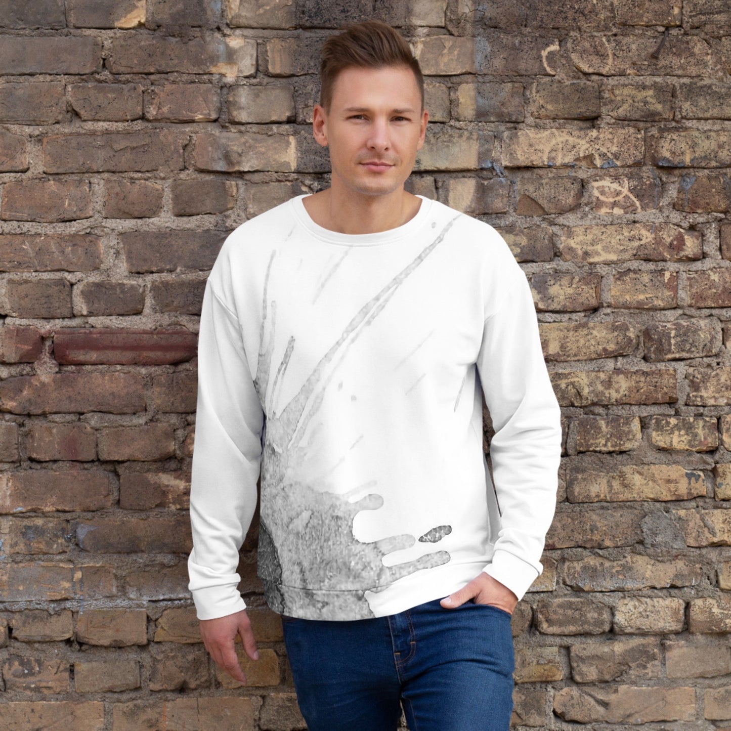 Watercolour Grey Splash - Unisex Sweatshirt