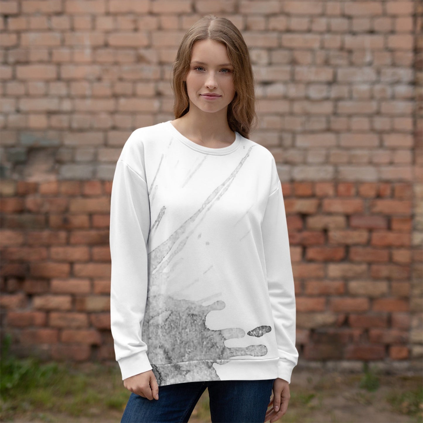 Watercolour Grey Splash - Unisex Sweatshirt