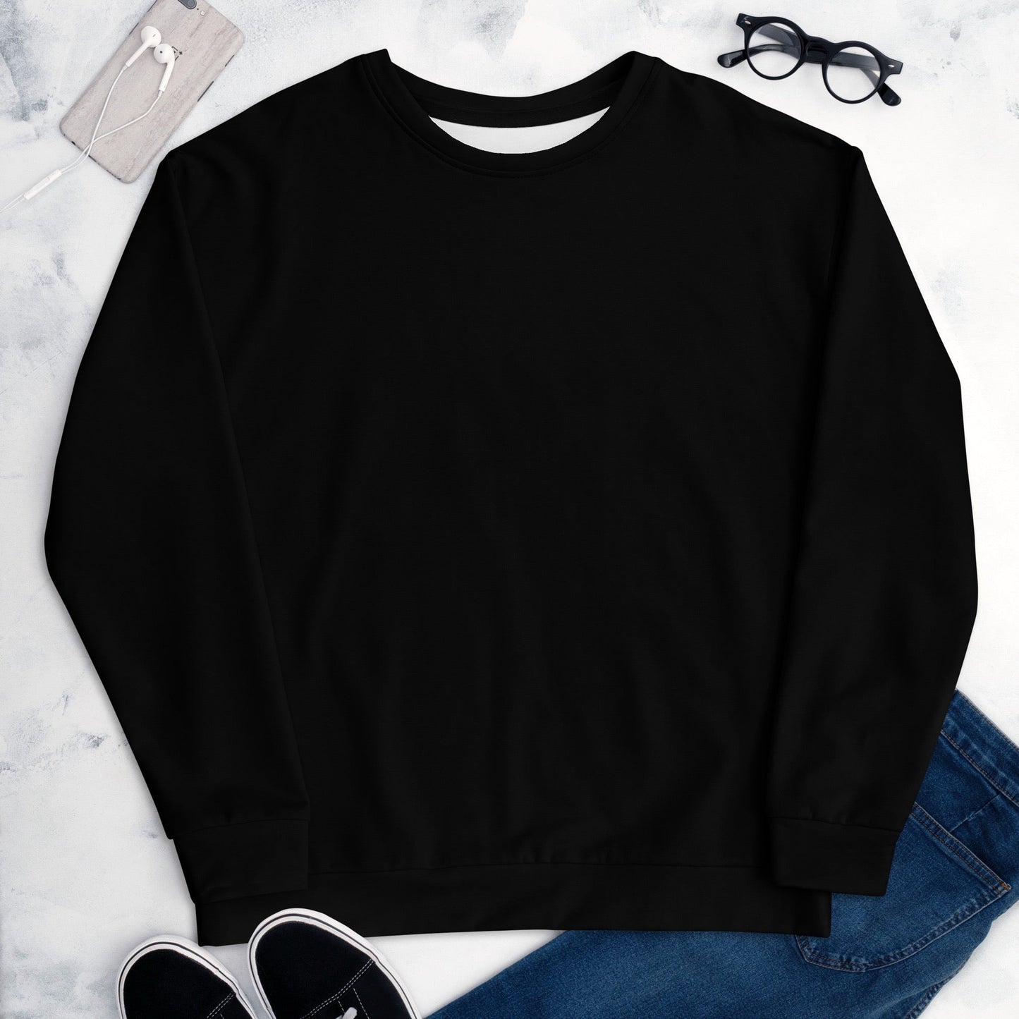 iSAW Unisex Black Sweatshirt - iSAW Company