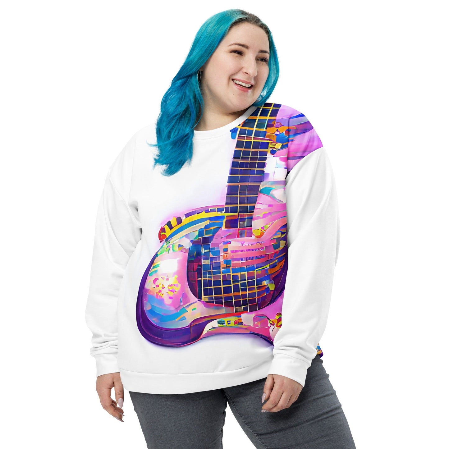 Hippie Guitar - Womens Sweatshirt