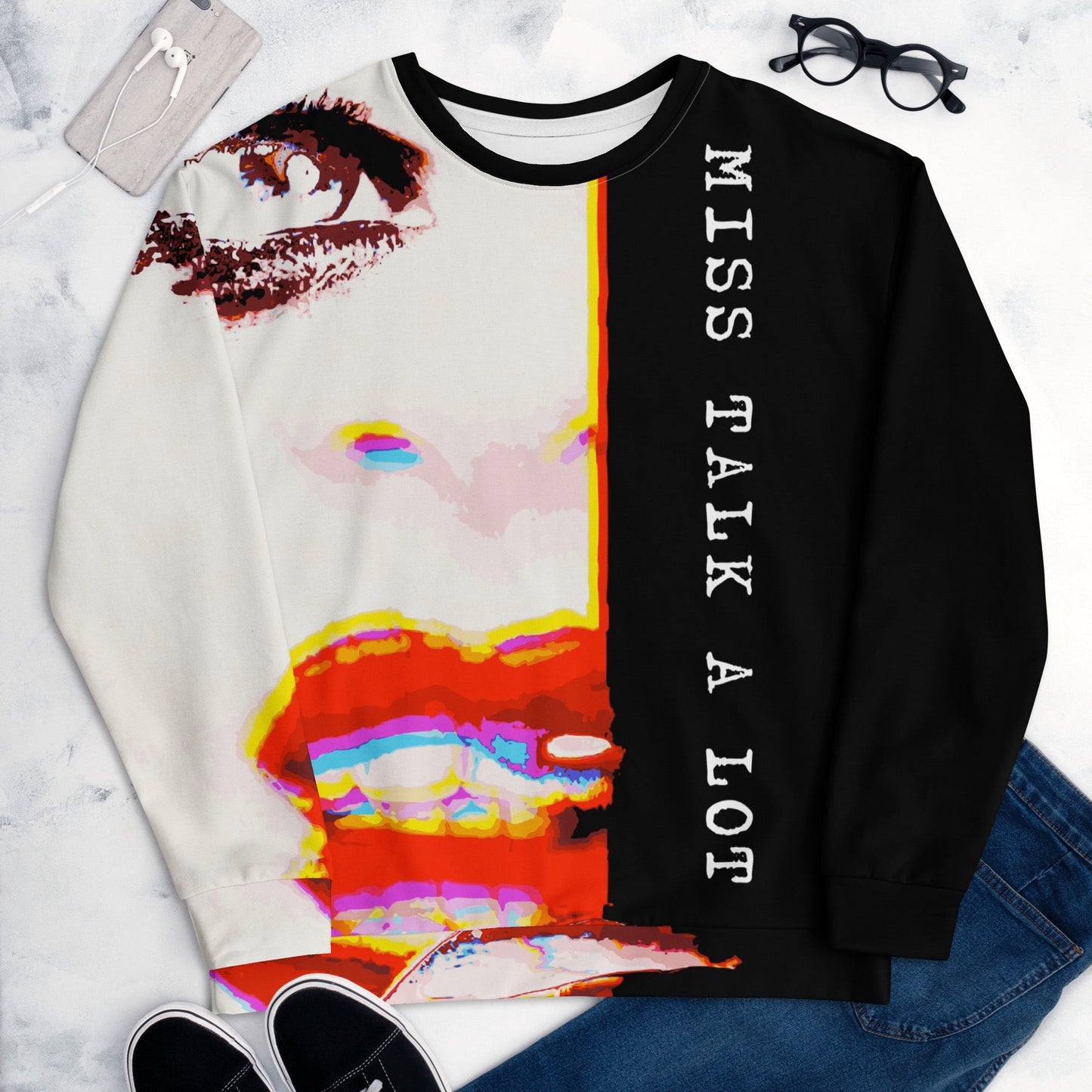 Miss Talk A Lot - Womens Sweatshirt