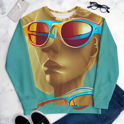 Retro Cool Blue - Womens Sweatshirt