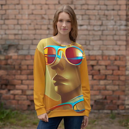 Retro Cool Orange - Womens Sweatshirt