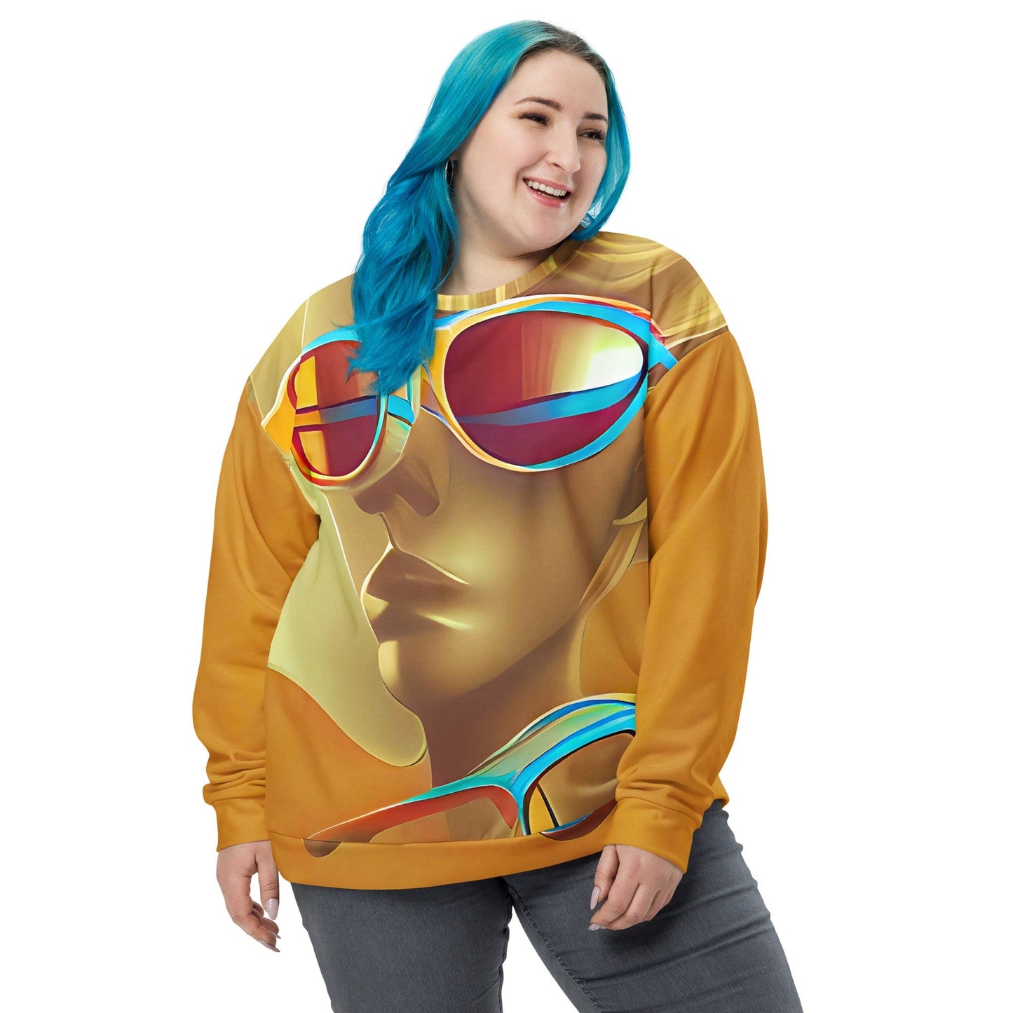 Retro Cool Orange - Womens Sweatshirt