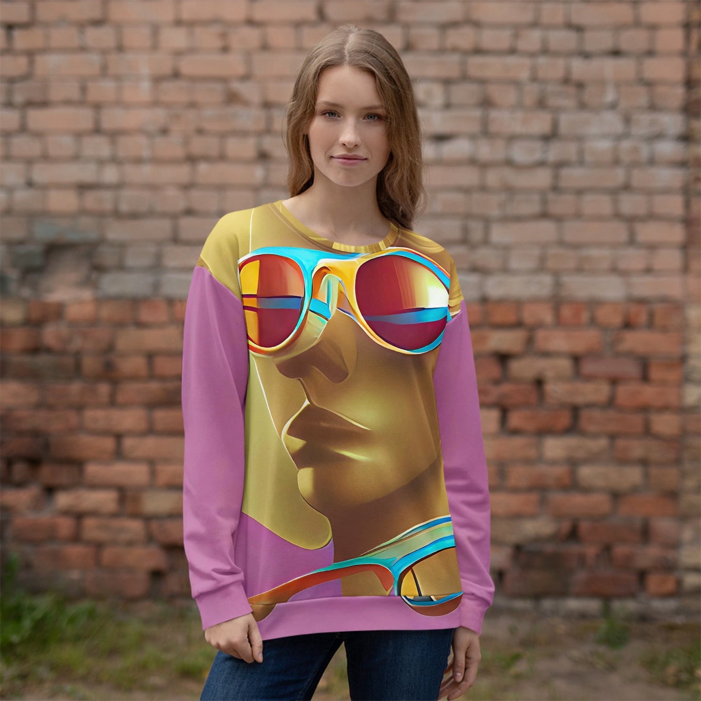 Retro Cool Pink - Womens Sweatshirt