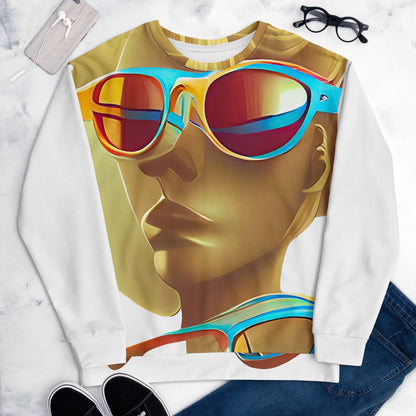 Retro Cool White - Womens Sweatshirt
