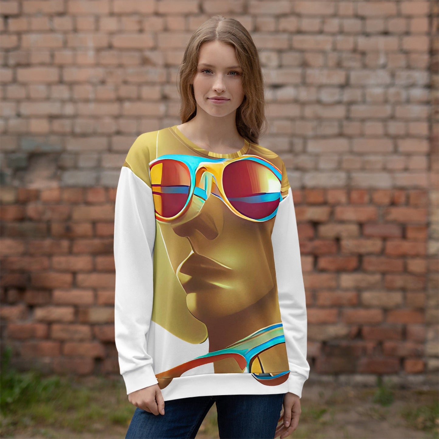 Retro Cool White - Womens Sweatshirt