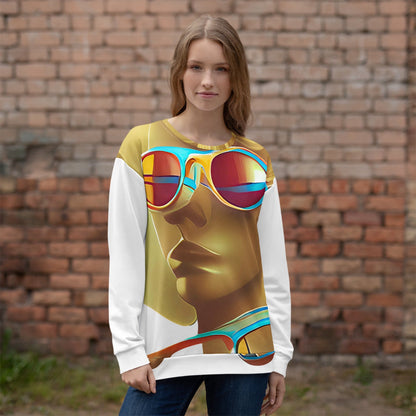 Retro Cool White - Womens Sweatshirt