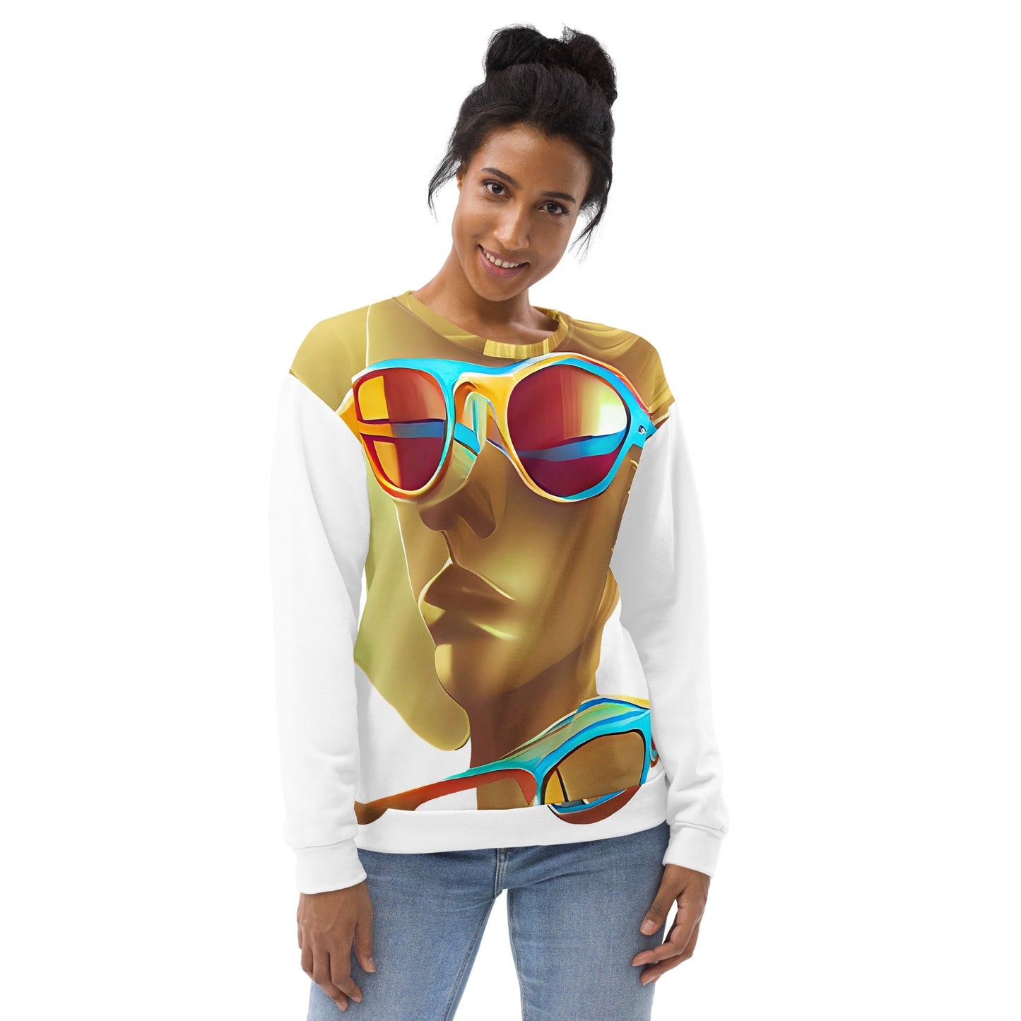 Retro Cool White - Womens Sweatshirt