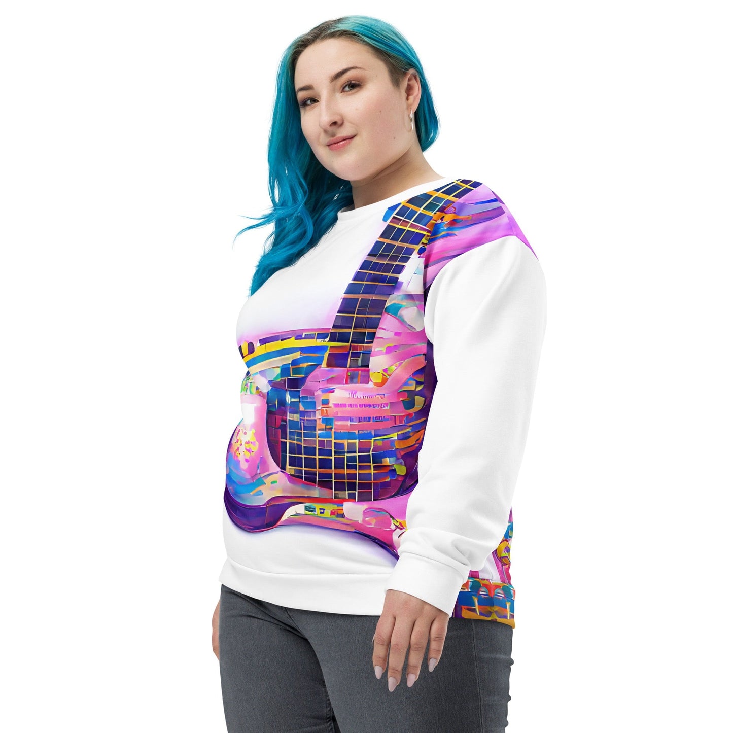 Hippie Guitar - Womens Sweatshirt