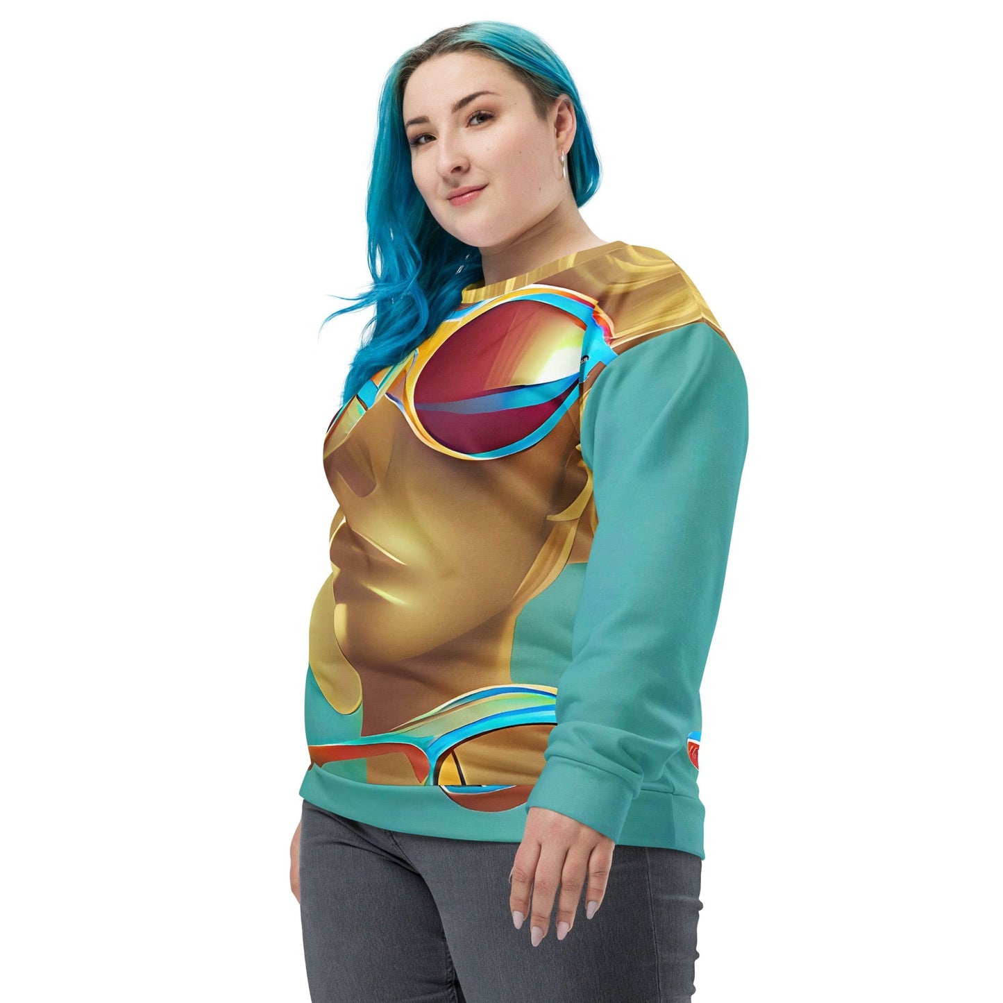 Retro Cool Blue - Womens Sweatshirt
