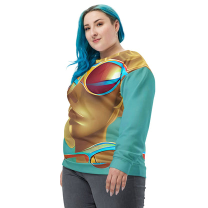 Retro Cool Blue - Womens Sweatshirt