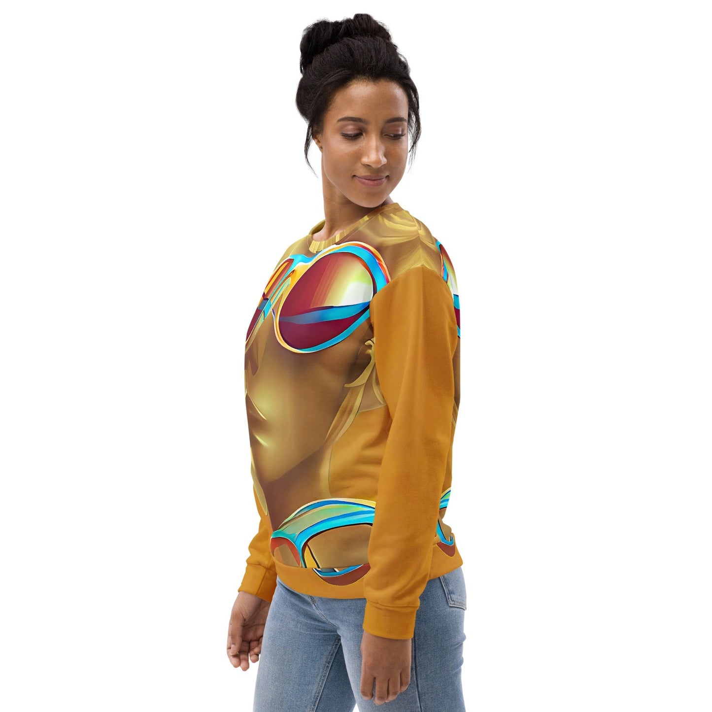 Retro Cool Orange - Womens Sweatshirt