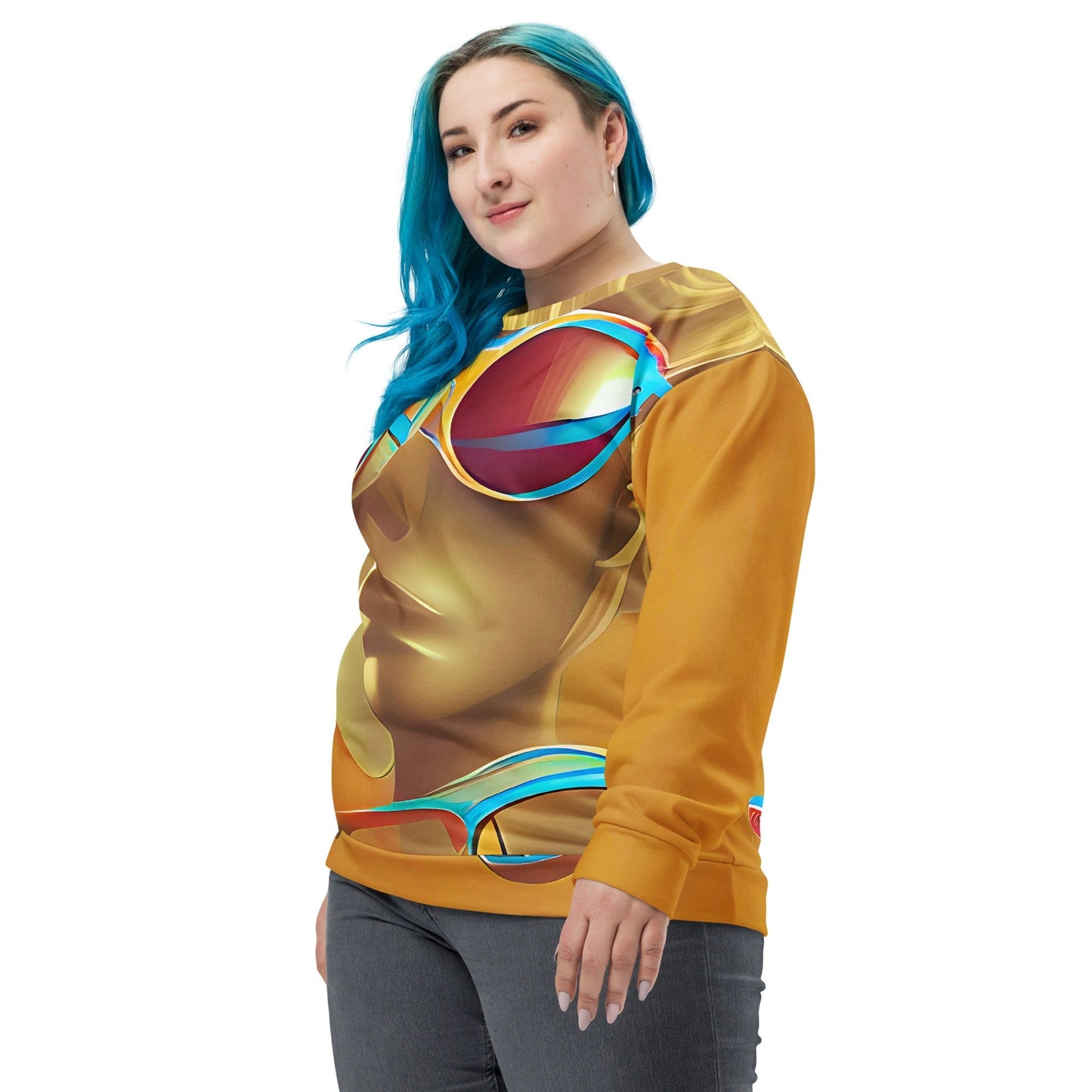Retro Cool Orange - Womens Sweatshirt